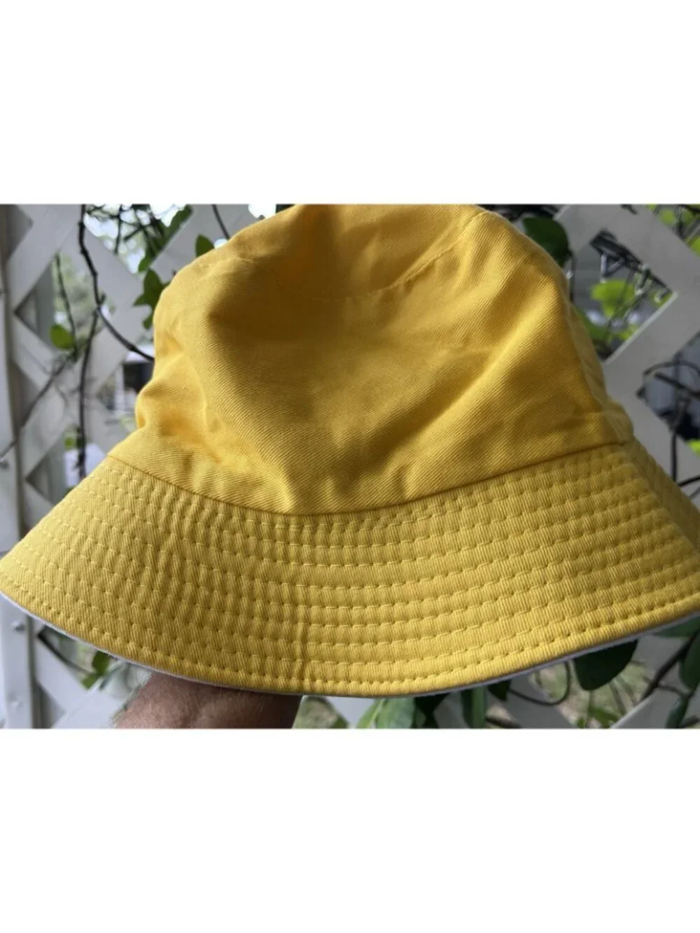Reversible Yellow White Kawaii Chick Bucket Hat Cute Cotton One Size Unisex